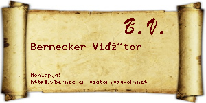 Bernecker Viátor névjegykártya